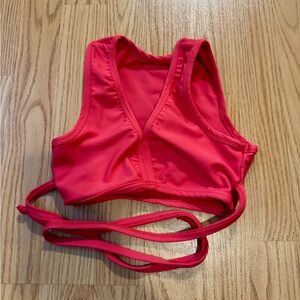 Girls Pink Sports Bra Five Dancewear